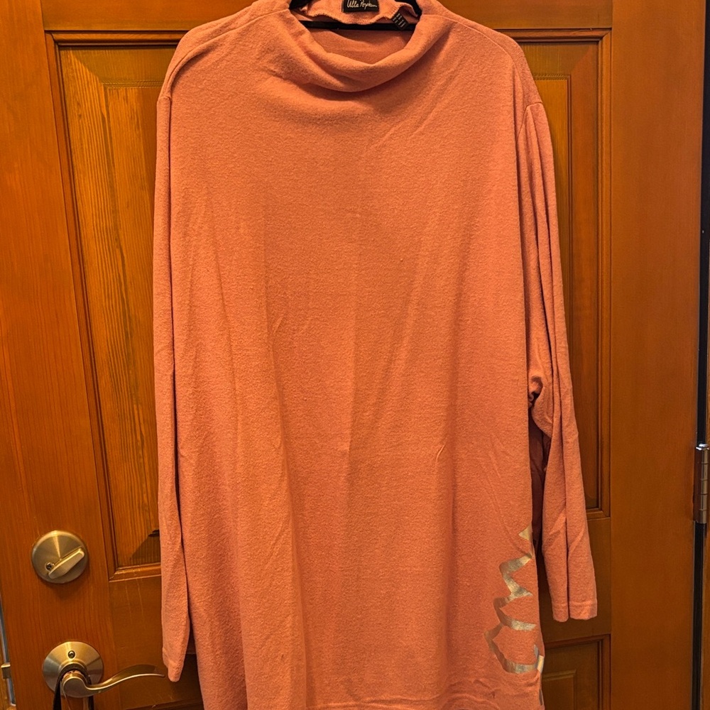 Ulla Popken Pink Long Sleeve lightweight sweater NWOT